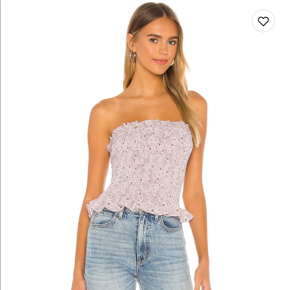 Revolve 1. State Strapless Wildflower Tube Top